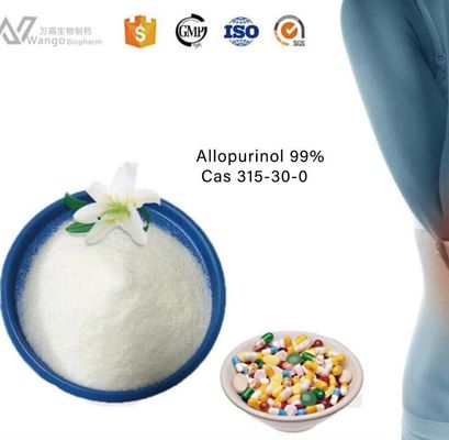 Allopurinol 99% Api Raw Material Cas 315-30-0 For Treating Old Myocardial Infarction