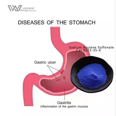Sodium Azulene Sulfonate 99% for Gastritis treatment Cas 6223-35-4